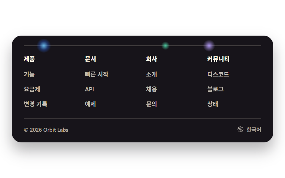 Orbit-beacon footer