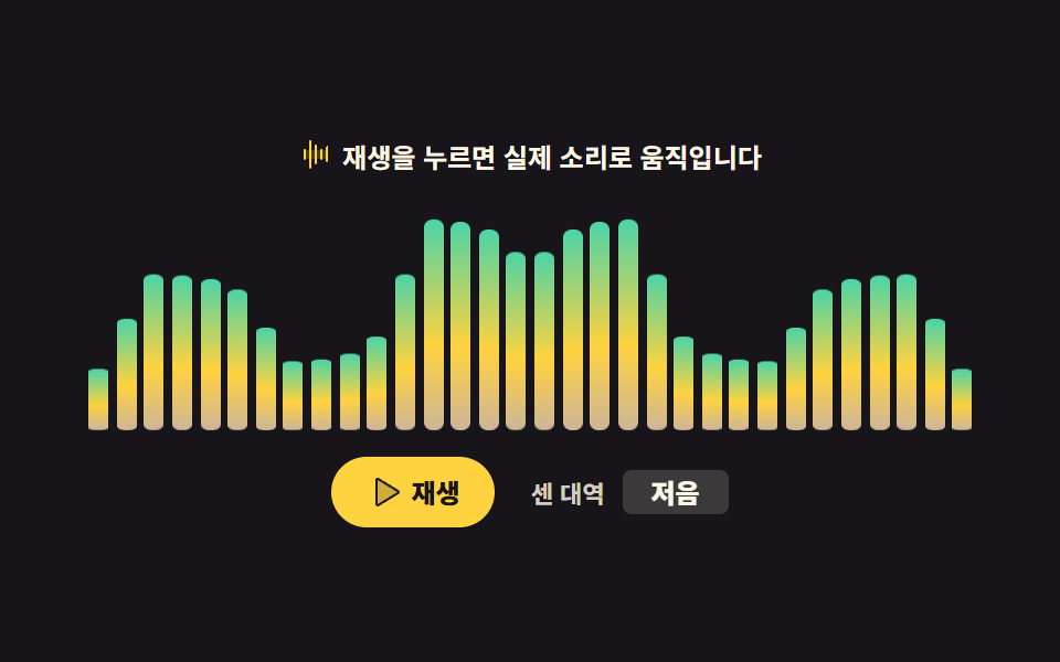 오디오 비주얼라이저 만들기 9종 — 막대부터 마이크까지