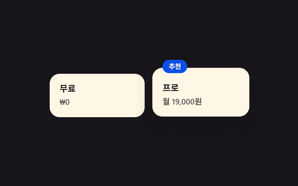 크기로 차등화한 요금제