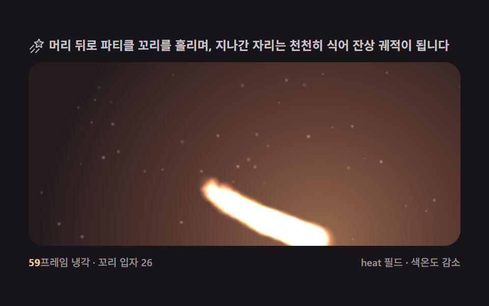 Meteor — a fire trail that leaves an afterimage