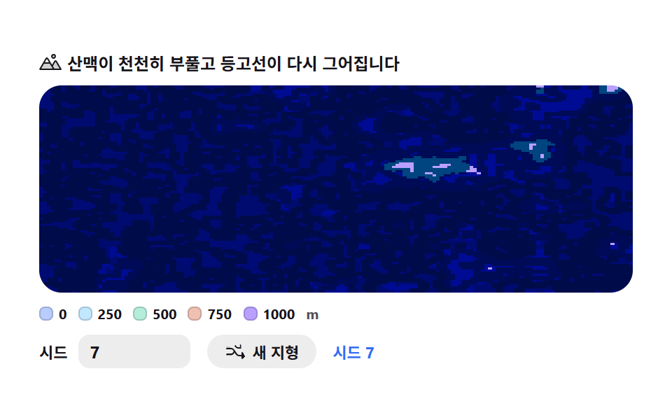 등고선 지도 — 고도띠 + 등고선 캔버스