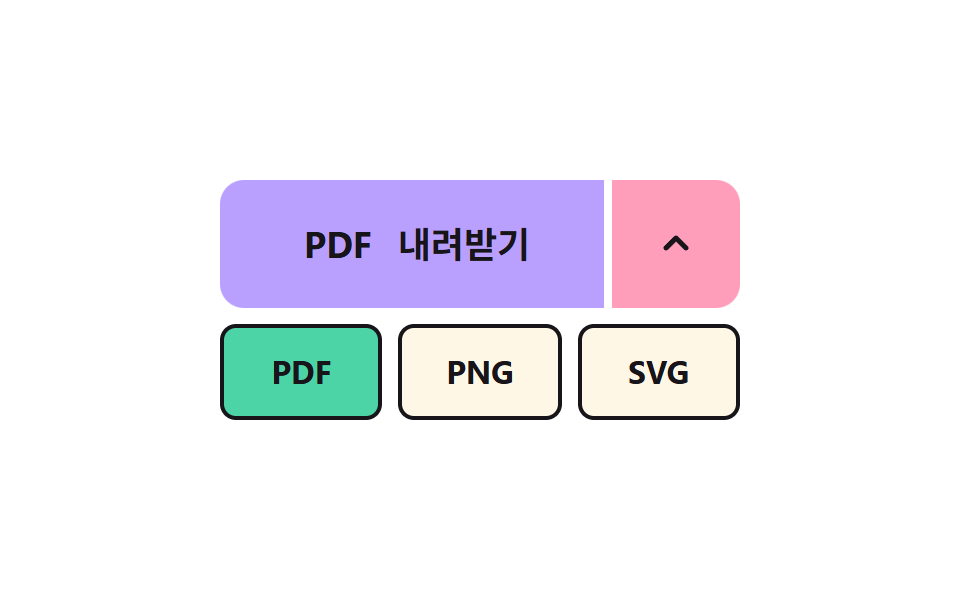 형식을 고르는 분리 버튼