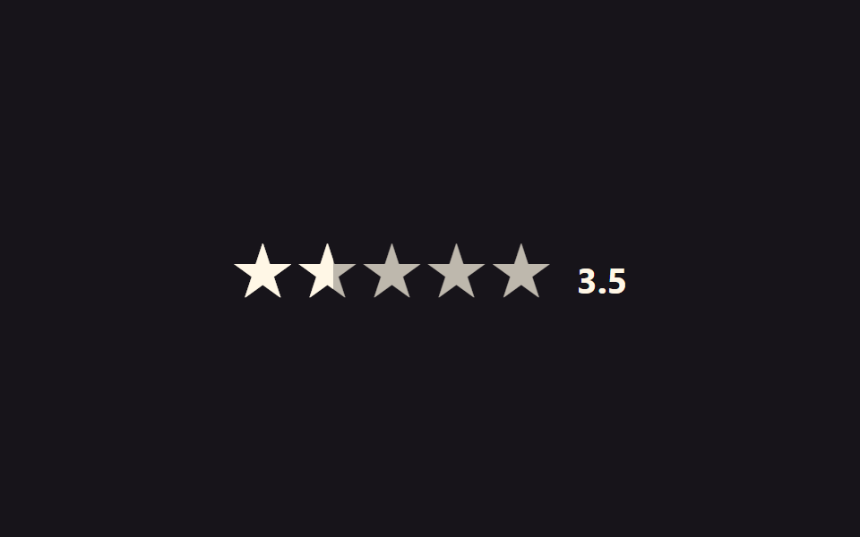 Half-star gradient display