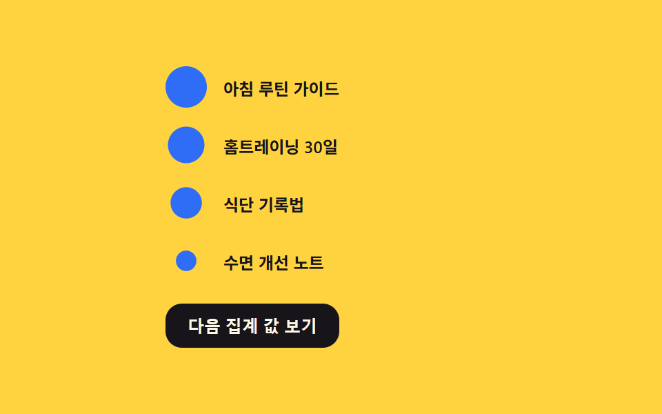 크기 순위 마커 — 값에 비례해 마커 면적을 계산하는 방식