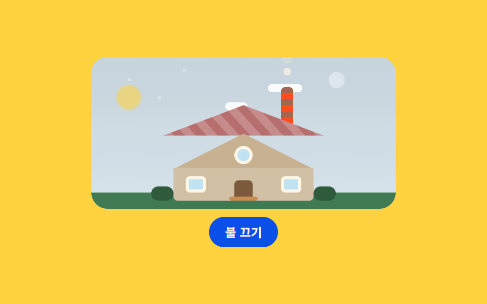 House with window glow