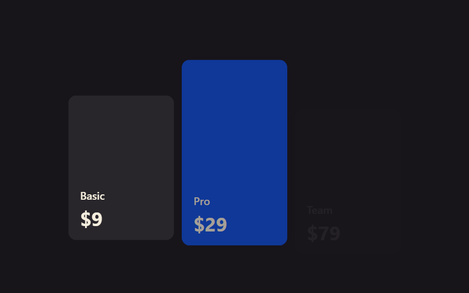 9 mẫu css pricing table animation copy-paste - xem trước 9 demo