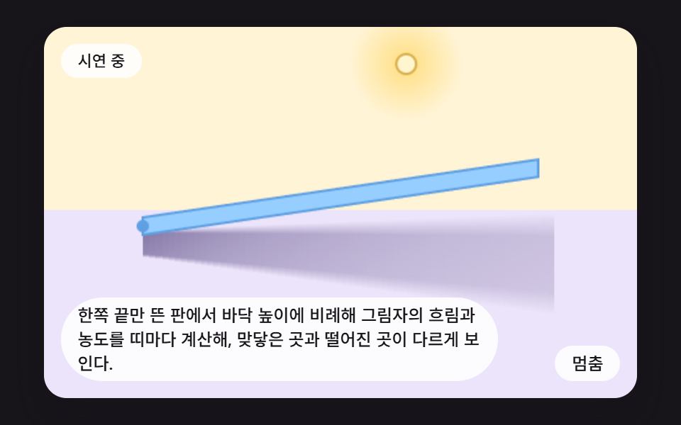 높이에 따라 흐려지는 그림자