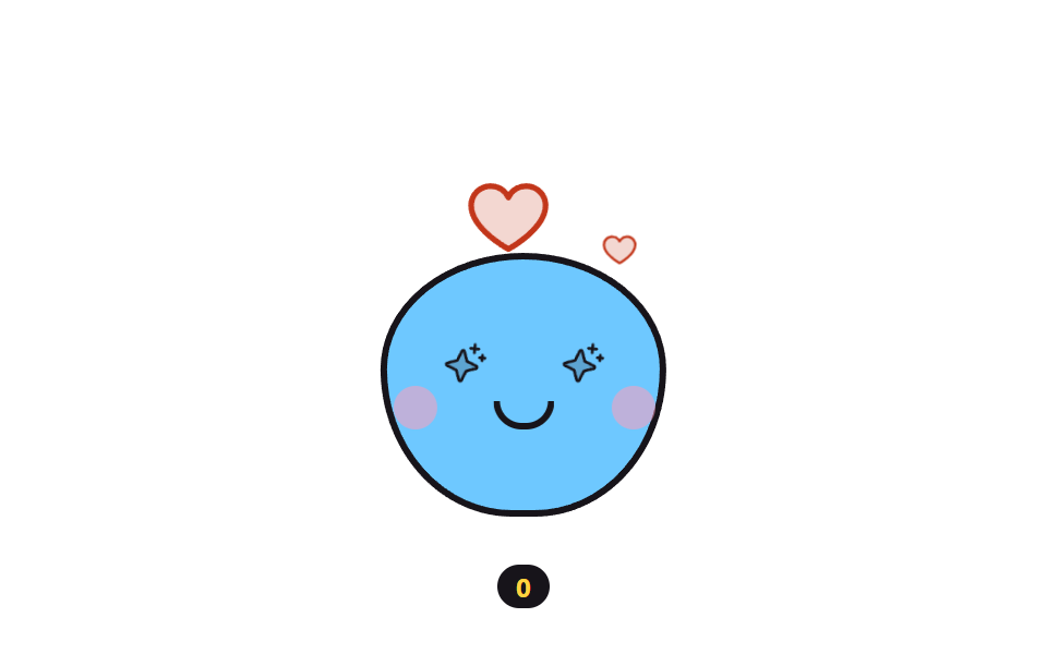 Sparkle-eyes heart particles — Cute CSS Animations: 9 Kawaii Character Demos