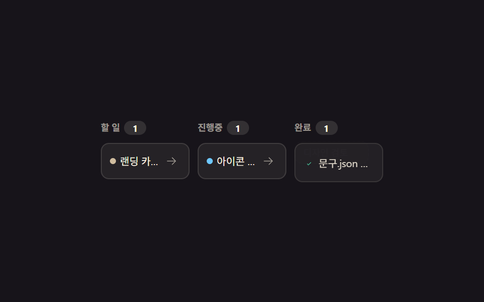 칸반 보드 미니 위젯