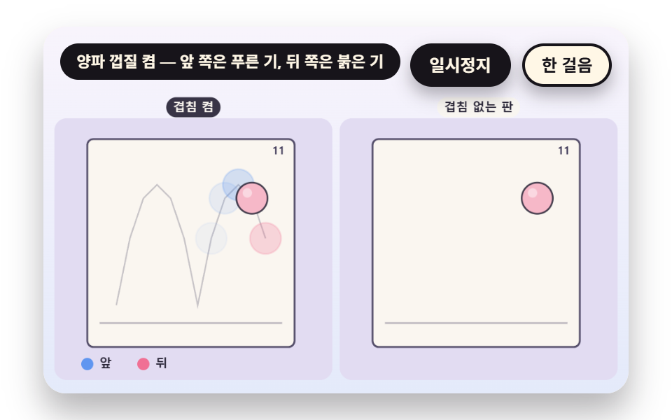 앞뒤 쪽이 비쳐 보이는 양파 껍질