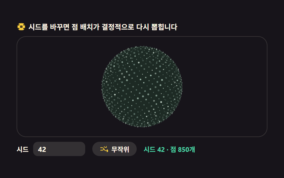 점으로 채운 도트매트릭스 지구본