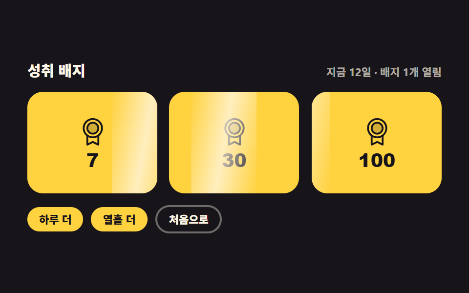 Badge unlock