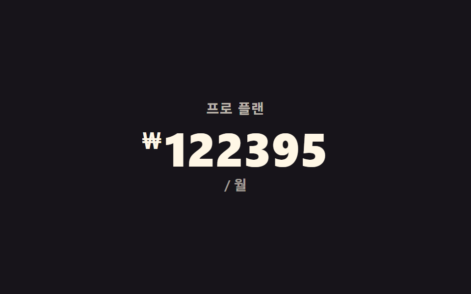 가격 숫자가 주인공