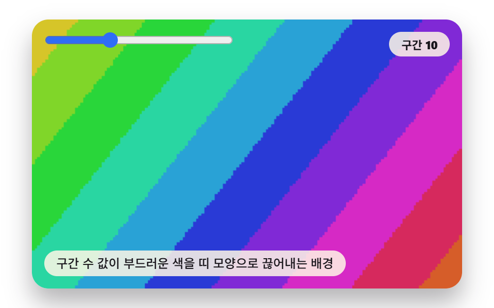 그라데이션 띠 계단화