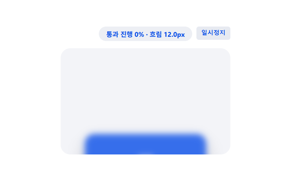 구간 값 따라 초점이 풀렸다 맞는 카드