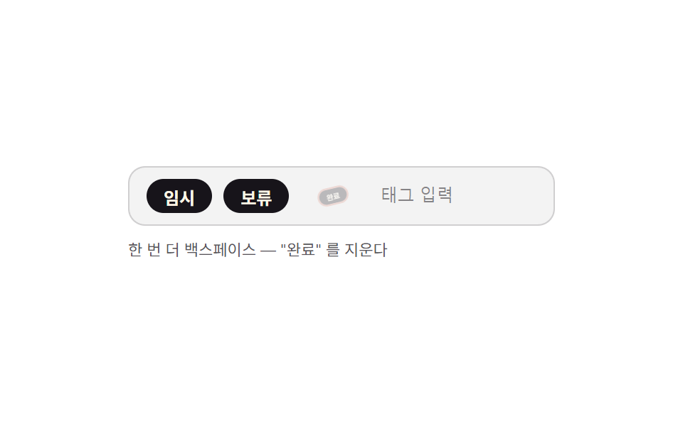 백스페이스 두 번으로 지우는 칩 입력